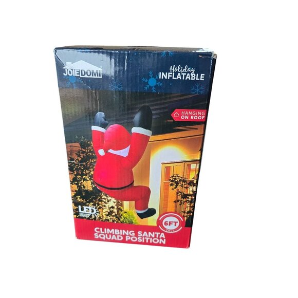 Joiedomi Holiday Inflatable Climbing Santa 6FT Tall Indoor Outdoor LED Lights - Picture 3 of 6